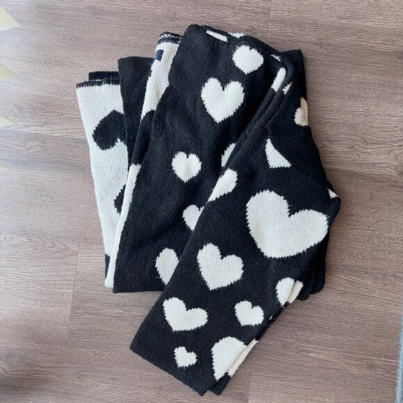 Maeve by Anthropologie Black and White Oversized Heart Cardigan - Picture 6 of 6